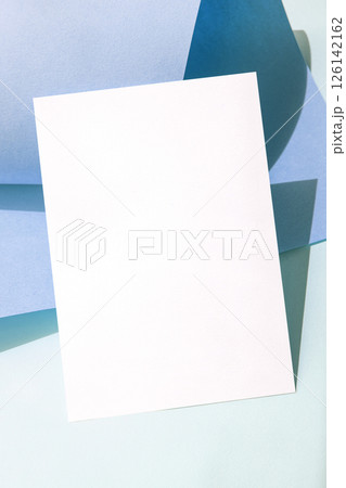 Elegant paper presentation and card mock-up 126142162