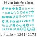 手描きユーザーインターフェイスソリッドアイコン50個セット  126142178