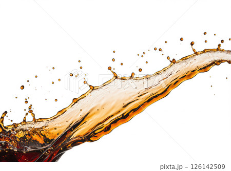 飛び散るアイスコーヒーの躍動感あるスプラッシュ(AI生成画像) 飛び散るアイスコーヒーの躍動感あるスプラッシュ(AI生成画像) 126142509
