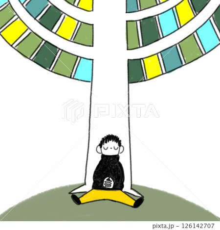 木陰でお昼寝 126142707