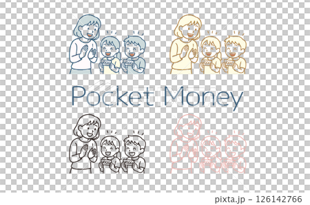 Family members happy to receive money 126142766