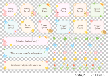 彈簧框架和線集插圖 126143099