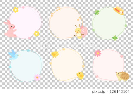 Spring frame set circle illustration 126143104