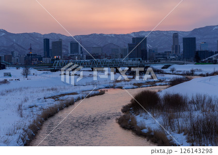 北海道　大鷲　オジロワシ　オオオワシ　鳥　動物　冬 126143298