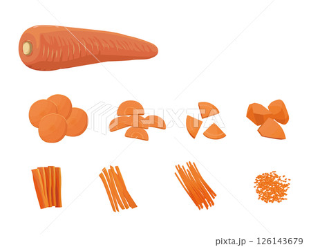 にんじんのカットイラスト 126143679