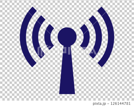 電波のアイコン(通信・アンテナのマーク) 電波のアイコン(通信・アンテナのマーク) 126144781
