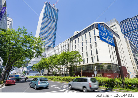 名古屋市・中区・栄 都市風景 大津通 名古屋三越栄店 ザ・ランドマーク名古屋栄 中日ビル 名古屋市・中区・栄 都市風景 大津通 名古屋三越栄店 ザ・ランドマーク名古屋栄 中日ビル 126144833