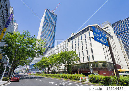 名古屋市・中区・栄　都市風景　大津通　名古屋三越栄店   ザ・ランドマーク名古屋栄　中日ビル 126144834
