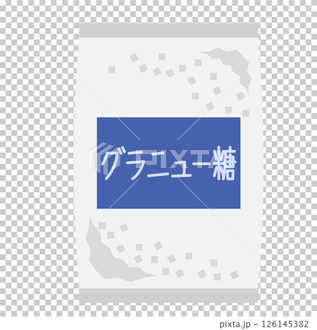 袋子裡的砂糖的簡單圖示 126145382