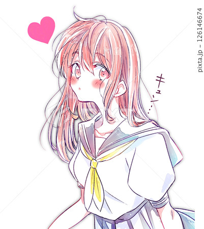 ときめく女子学生　夏服　キュン… 126146674
