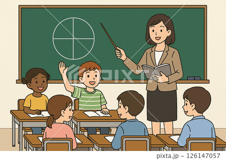 学校の授業中の風景 学校の授業中の風景 126147057