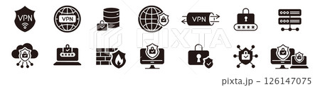 VPN icon set 126147075
