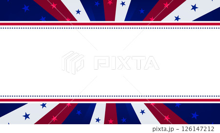 Patriotic Decoration Featuring Red, White, and Blue Stars for Festive Celebrations and Events 126147212