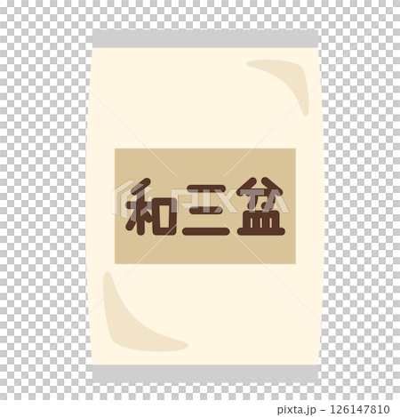 A simple illustration of wasanbon in a bag 126147810