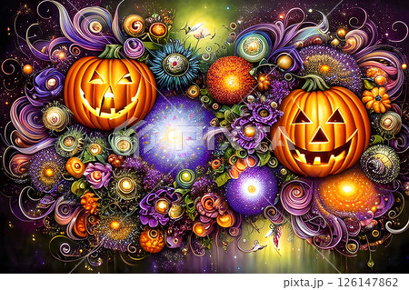 the halloween spirit brought to life through 126147862