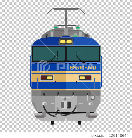 EF510形電気機関車【EF510-501】の正面のイラスト EF510形電気機関車【EF510-501】の正面のイラスト 126148644