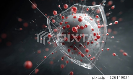 Immune system failing to protect cell from virus attacking 126149024