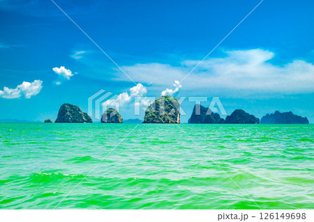 rocky islands in Andaman Sea, Thailand 126149698
