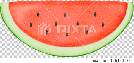 Watermelon Slice Summer Picnic Illustration 126150188