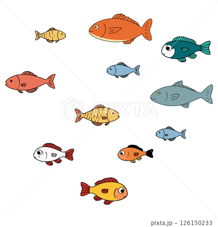 Cartoon Fish Collection 126150233