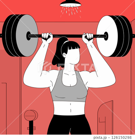 Weightlifter Overhead Press Weightlifter Overhead Press 126150298