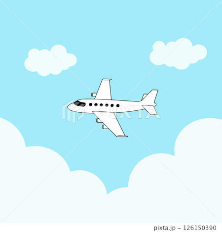 Pink Airplane Flying in the Sky Pink Airplane Flying in the Sky 126150390