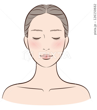スキンケア・美容系に使える女性イラスト 126150682