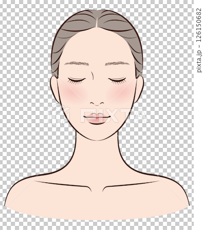 スキンケア・美容系に使える女性イラスト 126150682