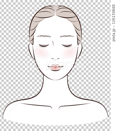 用於皮膚護理和美容的女性插圖 126150688