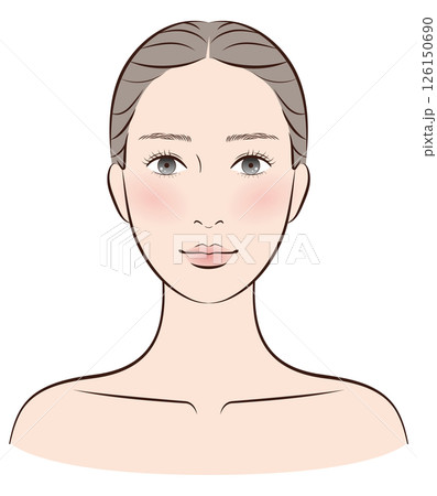 スキンケア・美容系に使える女性イラスト 126150690