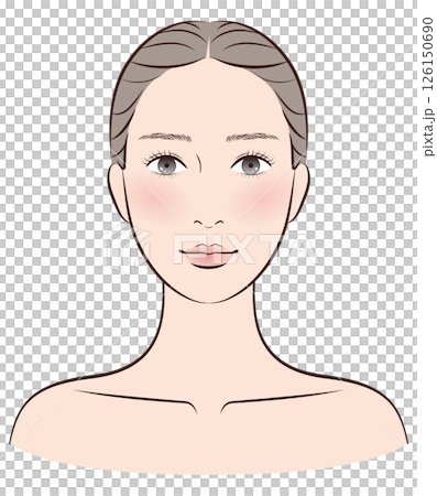 スキンケア・美容系に使える女性イラスト 126150690