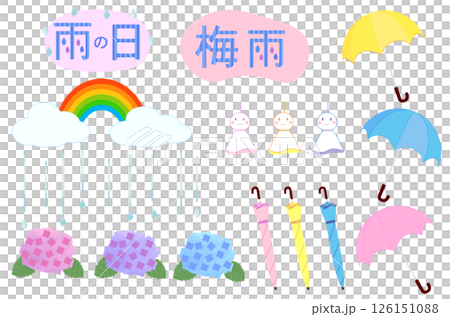 梅雨イラストセット1 126151088