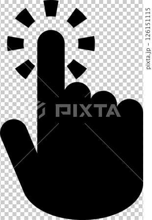 ボタンを押す手のアイコン 126151115