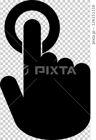ボタンを押す手のアイコン 126151116