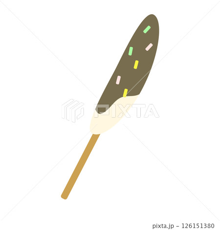 シンプルなチョコバナナのアイコン シンプルなチョコバナナのアイコン 126151380