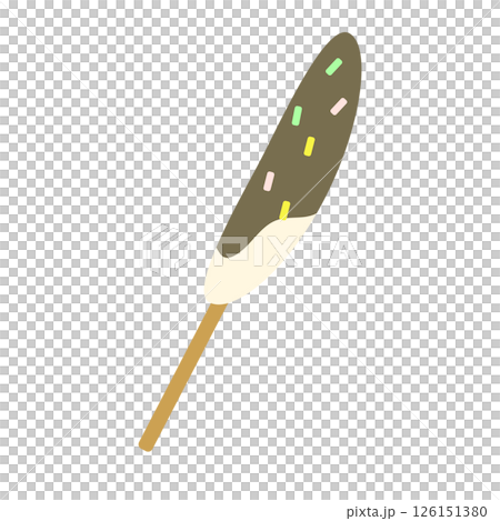 シンプルなチョコバナナのアイコン シンプルなチョコバナナのアイコン 126151380