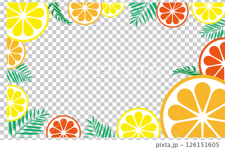 Orange and lemon pop illustration background frame 126151605