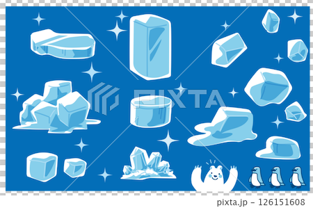 Cool ice vector illustration set 126151608