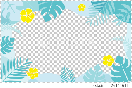 Refreshing tropical background frame material 126151611