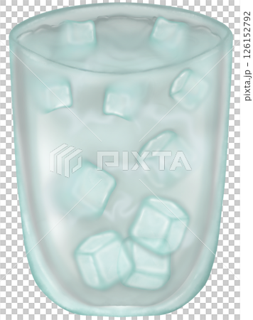 Hand drawn cute water jug and glass with ice illustration of crystal clear Hand drawn cute water jug and glass with ice illustration of crystal clear 126152792