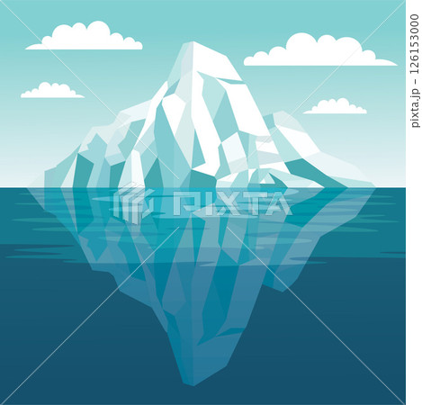 Frozen Iceberg Ice Mountain Glacier Nature Landscape Floating on Turquoise Sea in Bright Sky Frozen Iceberg Ice Mountain Glacier Nature Landscape Floating on Turquoise Sea in Bright Sky 126153000
