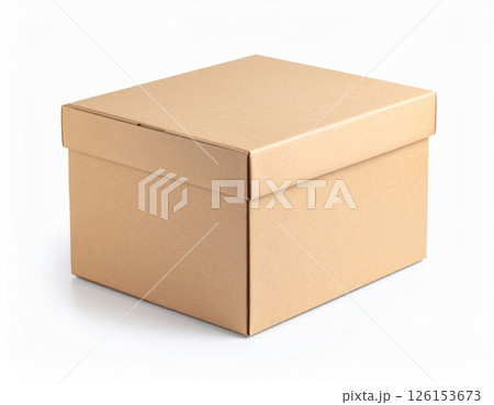 Delivery box over white background Delivery box over white background 126153673