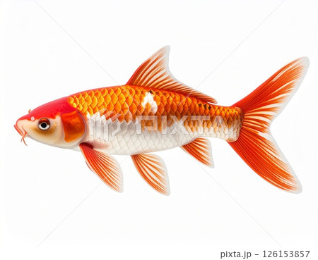 Fish close view on white background 126153857