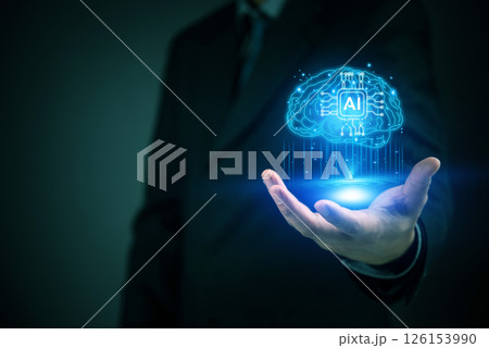 Futuristic business intelligence and artificial intelligence AI revolution in digital brain innovation and automation machine learning innovation Futuristic business intelligence and artificial intelligence AI revolution in digital brain innovation and automation machine learning innovation 126153990