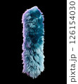 Blue Fur Styled Into Bold Letter I Isolated on White Background 126154030