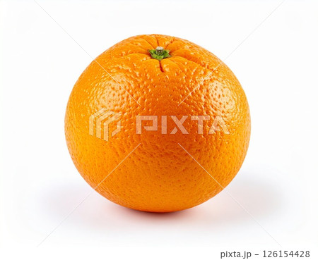 Fresh orange fruit over white background 126154428