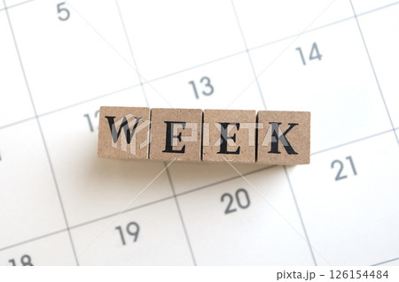 カレンダー WEEKの文字 カレンダー WEEKの文字 126154484
