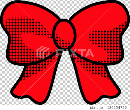 American comic book style red ribbon American comic book style red ribbon 126154736