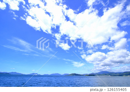 安芸津町(東広島市)から野呂山 大芝島 とびしま 方面を望む 126155405