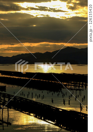 牡蠣養殖が盛んな瀬戸の海 (東広島市安芸津町) 126155410